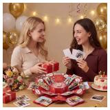 Koogel Explosion Gift Box, Red Surprise Picture Love Box with DIY Scrapbooking Accessories Exploding Photo Album for Anniversary Birthday - Retail: $16