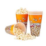RAYMEA Plastic Popcorn Containers Retro Style Small Reusable Popcorn Buckets for Movie Night-6 Pack - Retail: $17