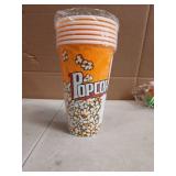 RAYMEA Plastic Popcorn Containers Retro Style Small Reusable Popcorn Buckets for Movie Night-6 Pack - Retail: $17