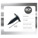 BCP Fasteners #8 x 1/2", 100 Qty Phillips Small Black Modified Truss Head Screws, Deep Thread Sharp Point, Carbon Steel Black Phosphate Coated Self-Tapping Screws for Wood & Metal BCP1077 - Retail: $7