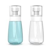 RELANOR Pack 2 Small Spray Bottle Travel Size 2oz/60ml - Fine Mist Mini Empty Spray Bottles - Leak Proof - for Toners, Face & Hair Mist - Retail: $6