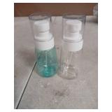 RELANOR Pack 2 Small Spray Bottle Travel Size 2oz/60ml - Fine Mist Mini Empty Spray Bottles - Leak Proof - for Toners, Face & Hair Mist - Retail: $6