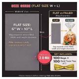 Bonison 100 Pcs Cellophane Treat Bags - 6x10 Inch Clear Cookie Flat Bags Plastic Candy Goodie Bag With Twist Ties, No Gusset for Cookies, Candy, Snacks, Party Favors - Retail: $5