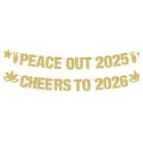 KatchOn, Peace out 2025 Cheers to 2026 Banner - Glitter, 10 Feet | Banner for New Year Decorations - Retail: $16