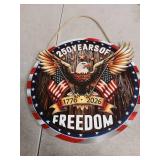 American 250th Anniversary Decoration 3D Double Layer Wooden Snow Eagle Wooden Door USA Freedom Wreath for Front Door Sign Wall Signs Decor Wreaths Sign Hanging for Home Wall Decor Outdoor Indoor Part