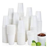 Lilymicky 500 Pack 9 oz Disposable Plastic Cups, 9 Ounce White Party Drinking Cups for Birthday Parties, Picnics, Ceremonies, and Wedding - Retail: $27