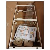 White Pot Lid Organizer, 3-Tier Pots and Pans Lid Organizer for Cabinet Door/Wall, Suction cup Wall/Door Mounted Rustproof Pot Lid Holder for Kitchen Organizers