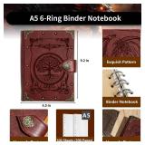 DUROTAN Tree of Life Journals Notebook Gift Set-Unique A5 Binder 400 Page Vintage Leather Suitable for Women & Men writing,Poets,Travelers,as a Diary Dnd Gift - Retail: $33