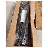 ENJOYBASICS Matte Black Shower Curtain Rod 30 to 76 Inches, 1 Inch Stainless Steel Adjustable Spring Tension Rods No Drill for Bathroom, Closet, Window, Room Divider, Never Rust, Non Slip - Retail: $1