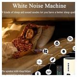 Alarm Clock Bluetooth Speaker, Night Light White Noise Machine Touch Bedside Lamp with Alarm Clock for Kids Multi-Color Changing Night Light Xmas Gifts for Teenage Girls Boys Women Teen Girl Gifts - R