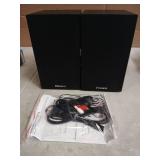 Elimavi 30W X 2 Powered Bookshelf Speakers - 3.5-RCA Input for Turntable, TV, PC, Record Player Speakers with 4 Inch Woofer & Wall Mounted - Retail: $50