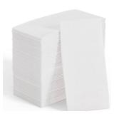 JOLLY CHEF 200 Pack Disposable Paper Napkins, Soft Bathroom Napkins for Guests, 2-Ply White Paper Hand Towels for Halloween, Wedding, Thanksgiving - Retail: $17