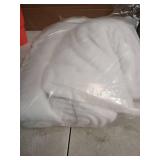 Zhengmy 2 Pcs Christmas Snow Blanket with LED Lighted Remote Timer Xmas Table Runner Light Up Fake Snow Artificial Winter Blankets for Christmas Village Holiday Decorations(White,59 x 16 Inch)