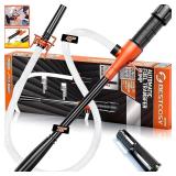 Portable Transfer Pump Battery Operated Electric Siphon Pump for Gas, Fuel, Diesel, Water Transfer 2.4 GPM Flow Oil Extractor, 47 Inches Hose-Easy to Use Hand Fuel Pump, Multi-Use Siphon Transfer Pump