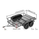 INJORA RC Trailer for Hauling Behind Car - Metal Hitch Mount Trailer for 1/18 RC Crawler TRX4M Defender Bronco K10 High Trail F150, 543g/each - Retail: $36