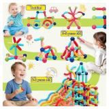 COUOMOXA Magnetic Building Blocks for Toddlers: STEM Educational Toys for 3 4 5+ Years Old Kids - Magnetic Stick Montessori Game for Family for Boys Girls 3-5 - Retail: $20