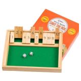 Regal Games Shut The Box - Fun Table Math Game with Wooden Board for Adults & Kids - 12 Spots Dice Game with 2+ Player Games - Ideal for Game Night, Travel - (Ages 8+) - Retail: $14