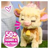 FurReal Maggie The Feed & Follow Cow, 11 Inch Interactive Highland Mini Cow, for Boys and Girls, Ages 4 and up - Retail: $44