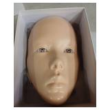 Bueuo Makeup Practice Face, 5D Reusable Silicone Make up Practice Board Mannequin Face with Makeup Brushes Sponge Set and Eyeshadow Board Kit for Emerging Artist, Girl