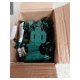 Brite Star 100 Count Mini String Christmas Lights, Green - 22 feet Indoor/Outdoor Christmas Tree Lights with Green Wire - Retail: $11