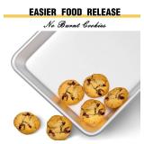 Commercial Quality Baking Sheet Pan Set, Natural Aluminum Cookie Sheet, Umite Chef Warp Resistant Baker
