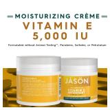 JASON Vitamin E 5,000 IU Moisturizing Creme, For Face and Body, 4 Fluid Ounces
