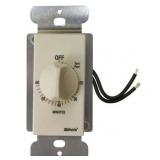 Woods 59718WD Almond 60 Minute In Wall Spring Wound Countdown Timer