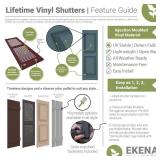 Ekena Millwork LVSL0008WB 3\" Lifetime Vinyl Shutter-Lok