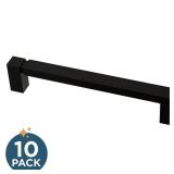 Franklin Brass Asymmetric (10-Pack) Cabinet Handles 5-1/16\" Hole Center Modern Pulls | Matte Black Hardware Kitchen Door, Drawers, Dressers, Furniture P40824K-FB-C