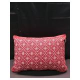 14\"x20\" Velvet with Snowflake Pillow Burgundy- Threshold designed with Studio McGee - Retail: $30