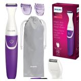 Philips Beauty Bikini Genie Cordless Trimmer for Bikini Line Hair Removal, with Shaving Head and Comb, BRT383/50