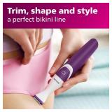 Philips Beauty Bikini Genie Cordless Trimmer for Bikini Line Hair Removal, with Shaving Head and Comb, BRT383/50