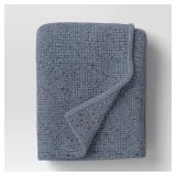 Marled Knit Throw Blue - Threshold - Retail: $38