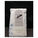 King Printed Performance 400 Thread Count Pillowcase Set White/Blue Floral - Threshold Cotton Sateen, OEKO-TEX Certified, Set of 2 - Retail: $29