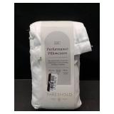King Solid Performance 400 Thread Count Pillowcase Set White - Threshold: Cotton Sateen, OEKO-TEX Certified, Set of 2 - Retail: $29