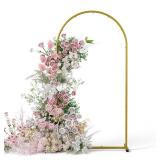 7.15FT Metal Arch Backdrop Set, Sturdy Balloon Garland Stand for Wedding, Party, Photo Booth, Ceremony, Birthday, Graduation Decorations - Retail: $43