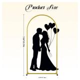 7.15FT Metal Arch Backdrop Set, Sturdy Balloon Garland Stand for Wedding, Party, Photo Booth, Ceremony, Birthday, Graduation Decorations - Retail: $43