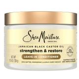 SheaMoisture Jamaican Black Castor Oil Leave In Conditioner 100% Pure Jamaican Black Castor Oil For Damaged Hair to Soften and Detangle Hair 11.5 oz