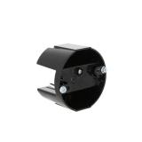 RACO 7120-1 SADDLE BOX 4 in. Round Ceiling Fan and Fixture Box, Black - Retail: $16