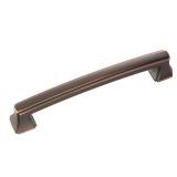 Hickory Hardware 10 Pack Solid Core Kitchen Cabinet Pulls, Luxury Cabinet Handles, Hardware for Doors & Drawers, 5-1/16 Inch (128mm) Hole Center, Oil-Rubbed Bronze Highlighted, Bridges Collection - Re
