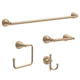 Delta Mylan (1-Pack) Toilet Paper Holder Champagne Bronze Pivoting Tissue Roll Rod, Organization and Storage, Wall Mounteded Gold Bathroom Accessories MYN50-CZ