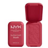 NYX PROFESSIONAL MAKEUP Buttermelt Powder Blush, Fade and Transfer-Resistant Blush, Up to 12HR Make Up Wear, Vegan Formula - Back And Butta