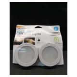 GE Touch Activated LED Puck Lights, 20 Lumens, White, 25434