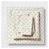 Twin/Twin XL Printed Performance 400 Thread Count Sheet Set Tulip Toss - Threshold Cotton Sateen, Elastic Corners, OEKO-TEX Certified - Retail: $35