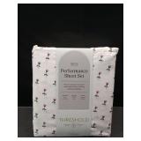 Twin/Twin XL Printed Performance 400 Thread Count Sheet Set Tulip Toss - Threshold Cotton Sateen, Elastic Corners, OEKO-TEX Certified - Retail: $35