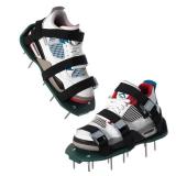 Lawn and Garden Aerator Spike Shoe with 3 Metal Buckle Straps, Green Spiked Sandal (NO SPIKES) - Retail: $34