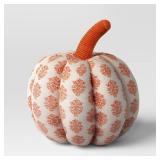 Block Print Shaped Pumpkin Throw Pillow Orange - Threshold