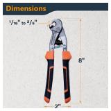 POWERTEC Parrot Head Tile Nippers for Glass, Ceramic, Porcelain, and Mosaic, Ergonomic Soft Grip, Heavy Duty Blades Cuts and Trim Tile Up to 2/5" Thick (71902) 1 Pack