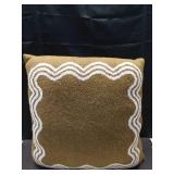 24\"x24\" Jacquard Knit Pillow with Scallop Pattern Dark Olive - Threshold designed with Studio McGee