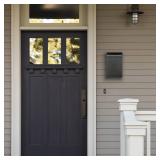 Architectural Mailboxes Modern Heritage Vertical Wall-Mounted Mailbox for Outside, Rust-Resistant Galvanized Steel Metal Small Mail Box, Black Modern Wall Mailbox